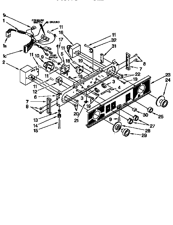 Washer/dryer control panel
