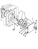 Dryer front panel and door