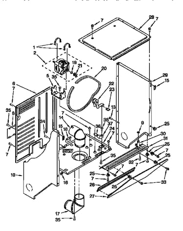 Dryer cabinet and motor