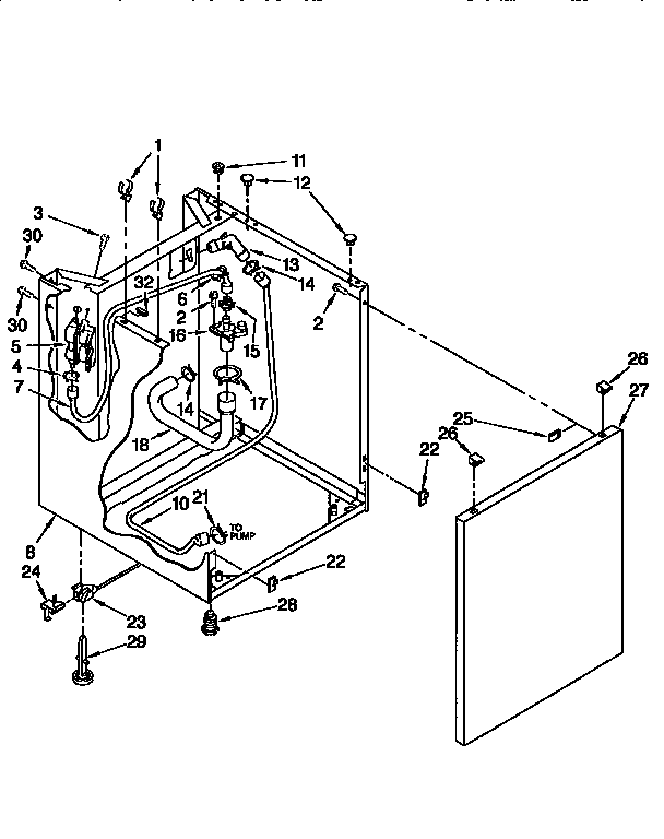 Washer cabinet