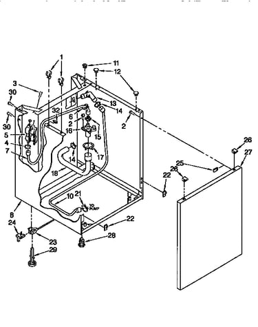 Washer cabinet