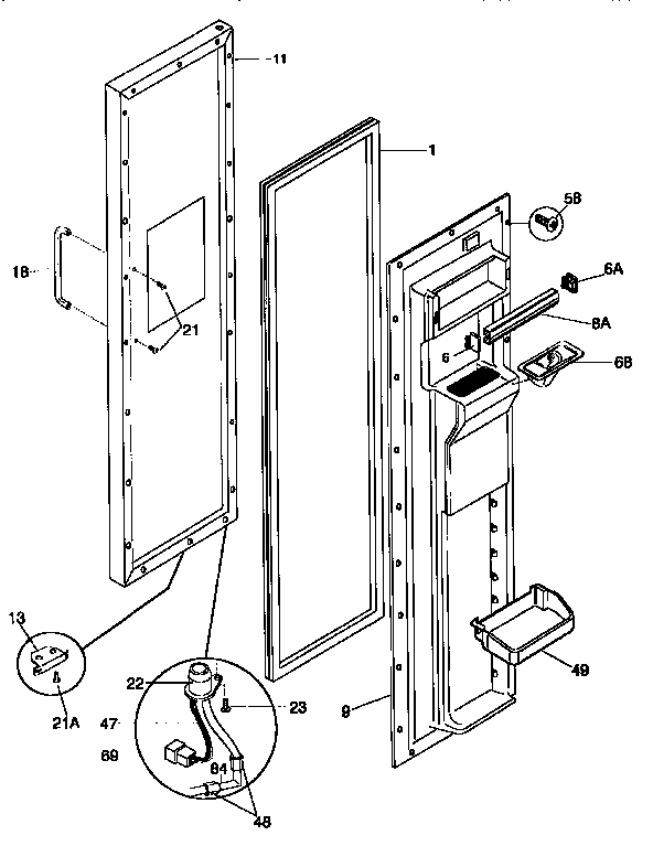 Freezer door