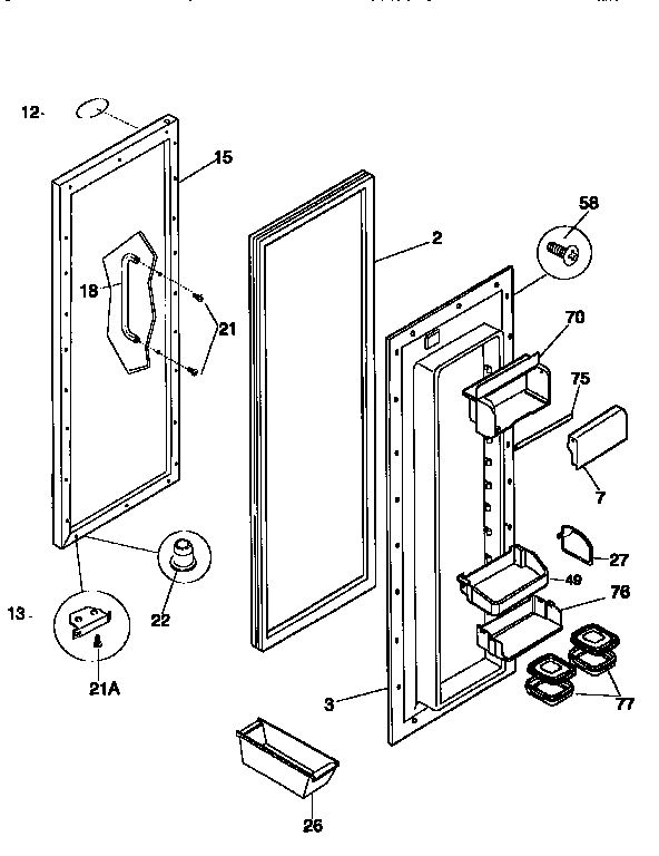 Refrigerator door