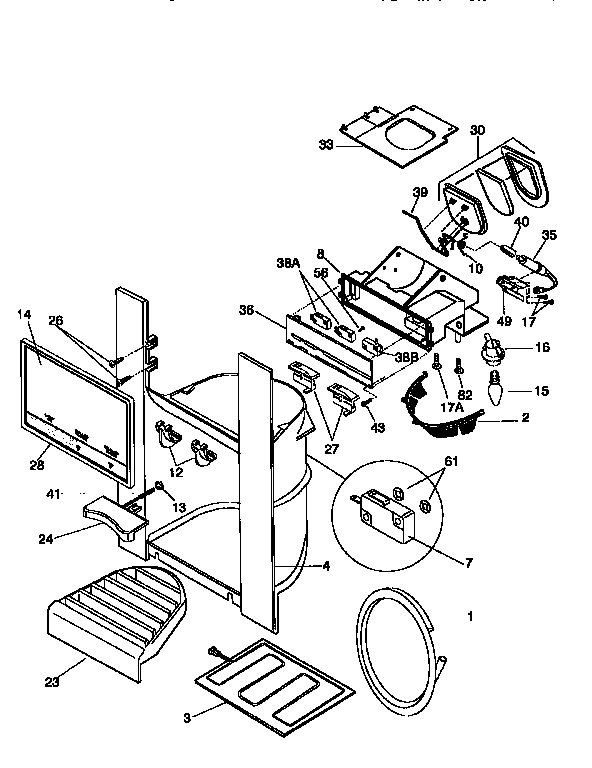 Ice and water dispenser