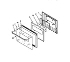 KitchenAid KEBI241BBL3 lower oven door diagram