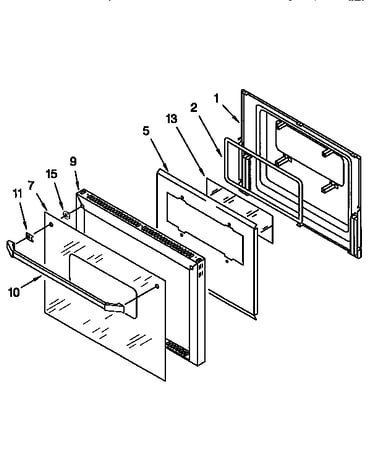Lower oven door