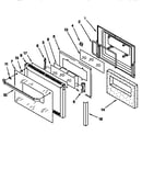 Upper oven door