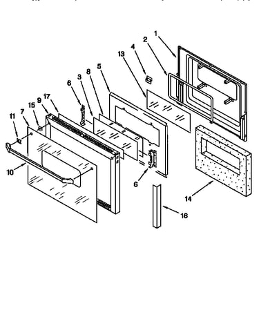 Upper oven door