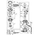 KitchenAid KUDI230BWH0 pump and motor diagram