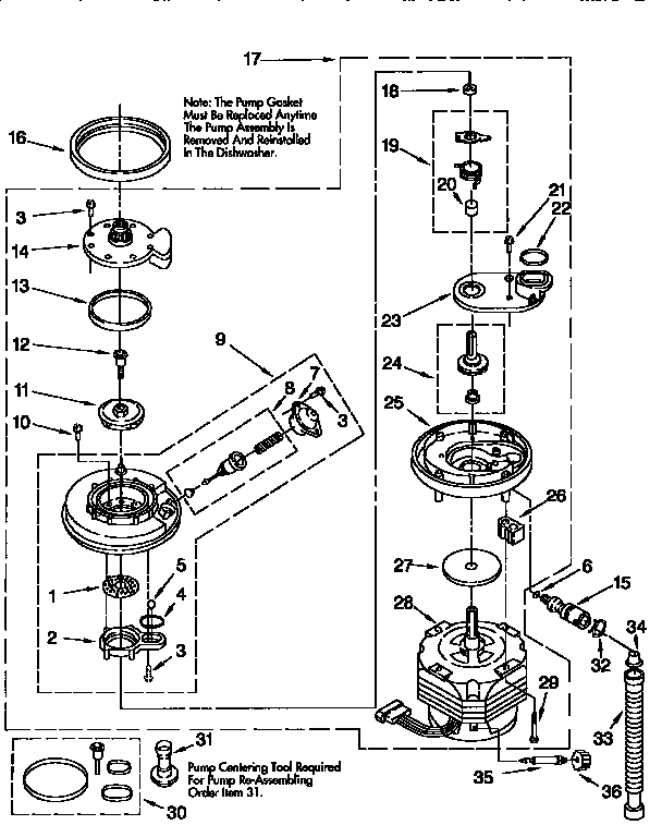Pump and motor
