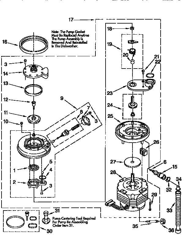 Pump and motor