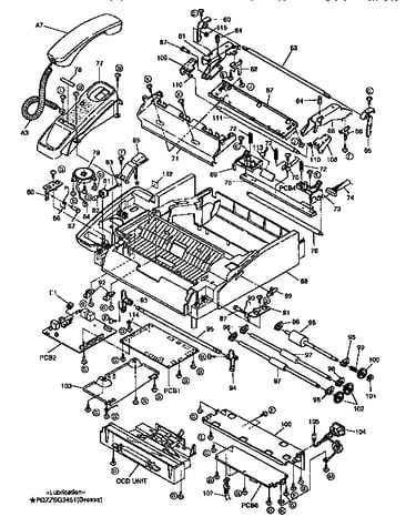 Upper cabinet/thermal head section