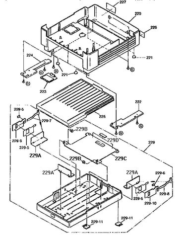 Lower cabinet/paper cassette