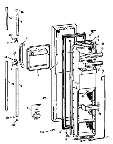 Freezer door