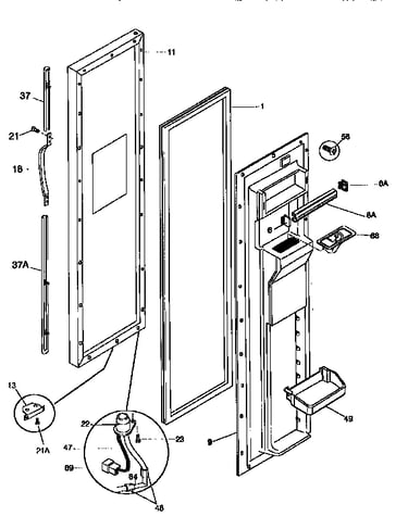 Freezer door
