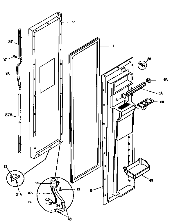 Freezer door