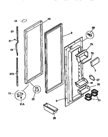 Refrigerator door