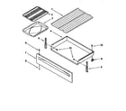 Whirlpool RF372BXEW0 drawer and broiler diagram