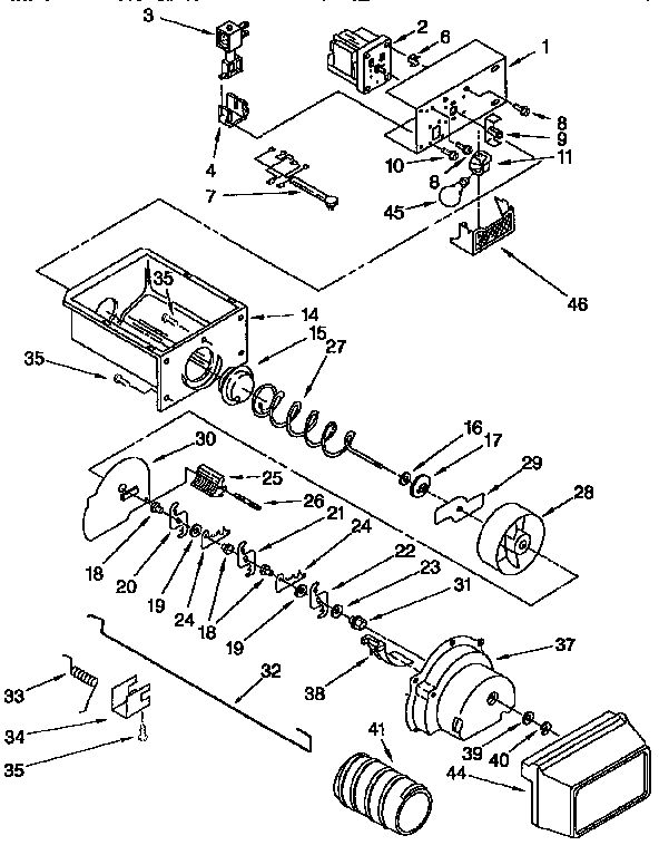 Motor and ice container