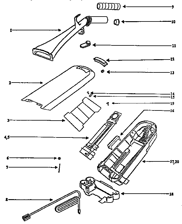 HANDLE AND BAG HOUSING