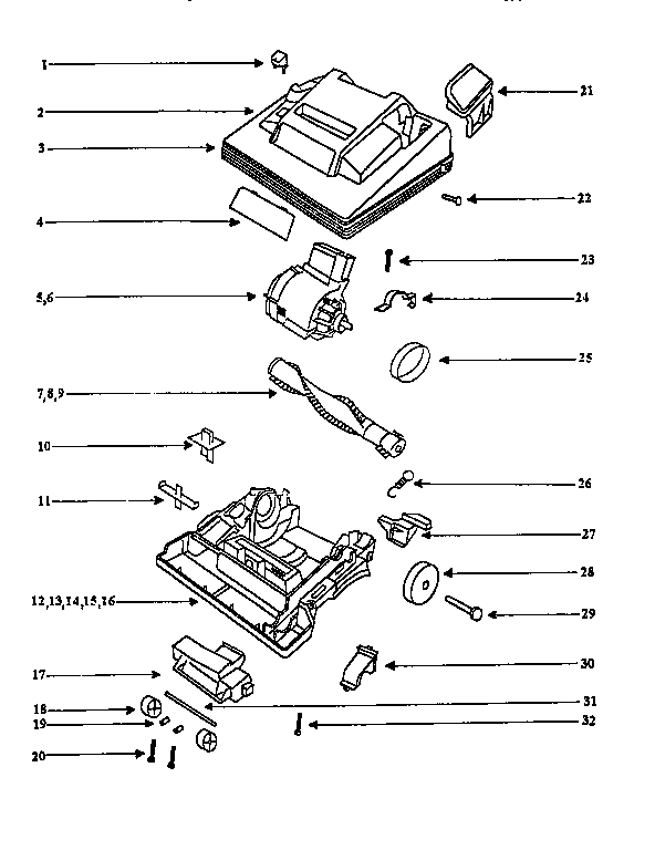 Nozzle and motor assembly