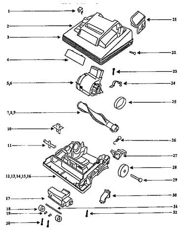 Nozzle and motor assembly