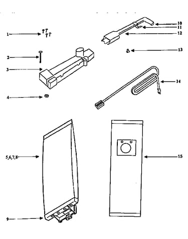 Handle and bag housing