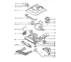 Eureka 7609AT nozzle and motor assembly diagram