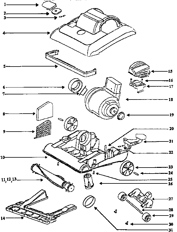Nozzle and motor assembly