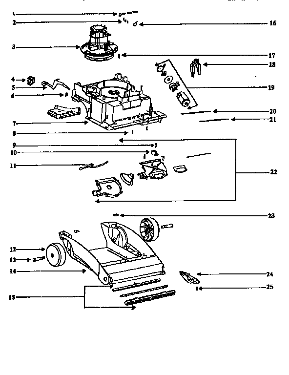 Nozzle and motor assembly
