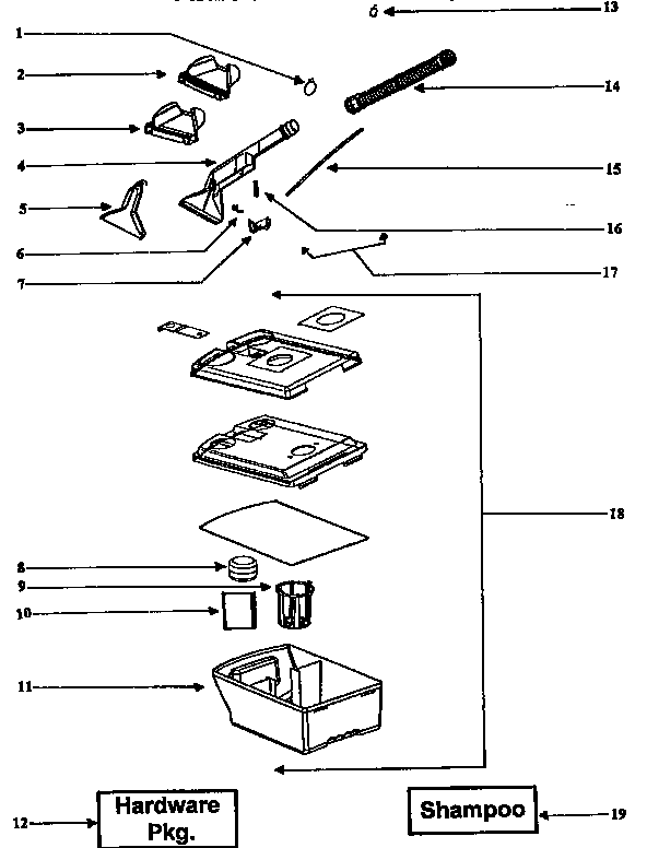 Recovery tank assembly