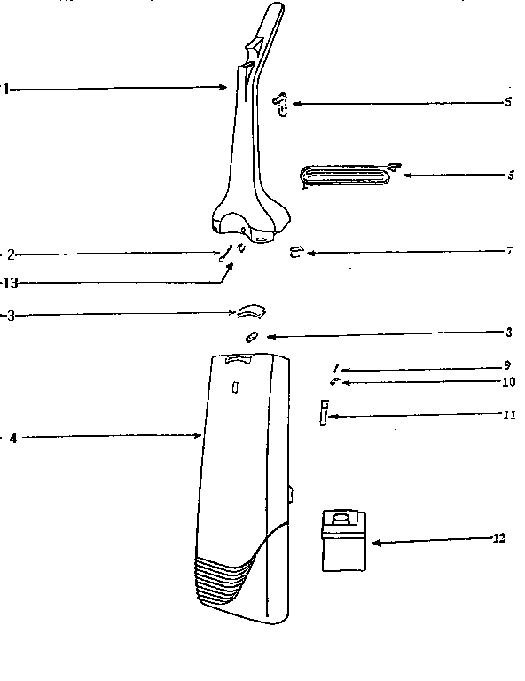 Handle and bag housing