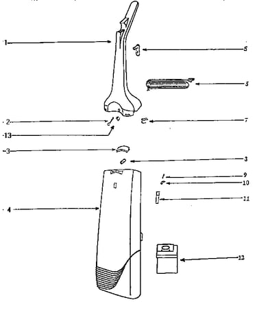 Handle and bag housing