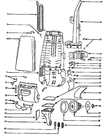 Handle and bag housing