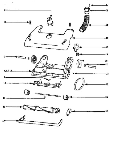 Nozzle and motor assembly