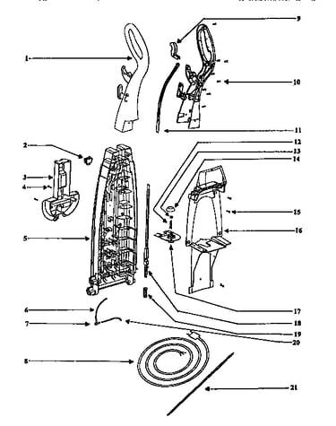 Handle and bag housing