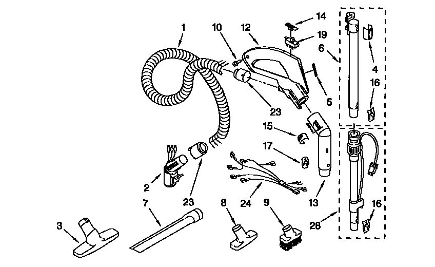 Hose and attachment
