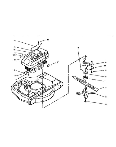 Fuel tank and blade assembly