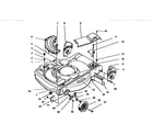 Lawn-Boy 10302-6900001 AND UP deck and wheel assembly diagram