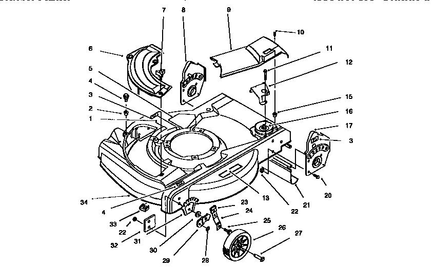 Deck and wheel assembly