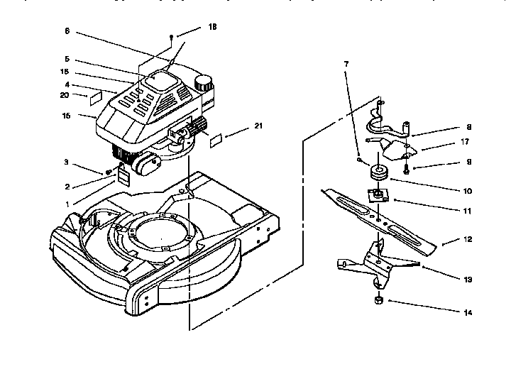 FUEL TANK & BLADE ASSEMBLY