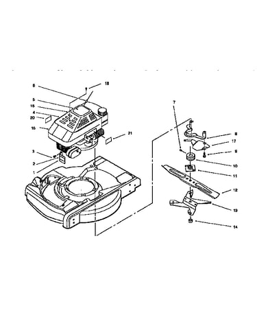 Fuel tank & blade assembly