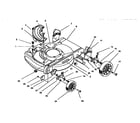Lawn-Boy 10202-6900001 AND UP deck and wheel assembly diagram