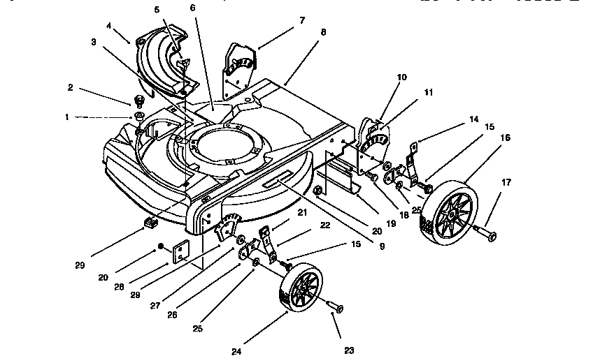 Deck and wheel assembly