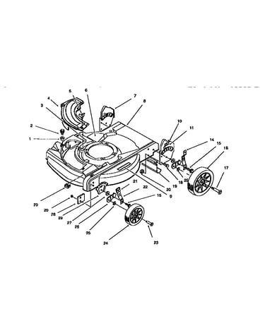 Deck and wheel assembly