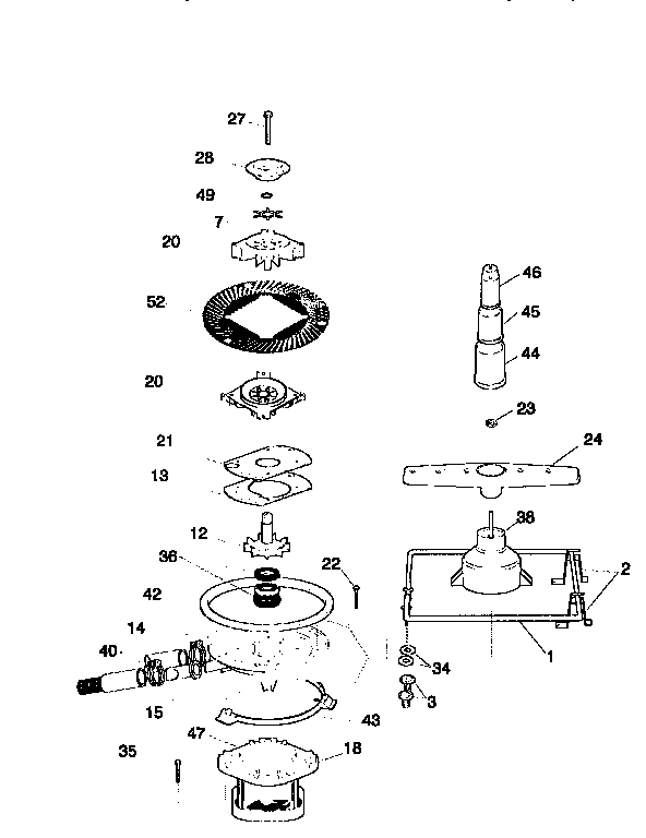 Motor, heater, and spray arm details