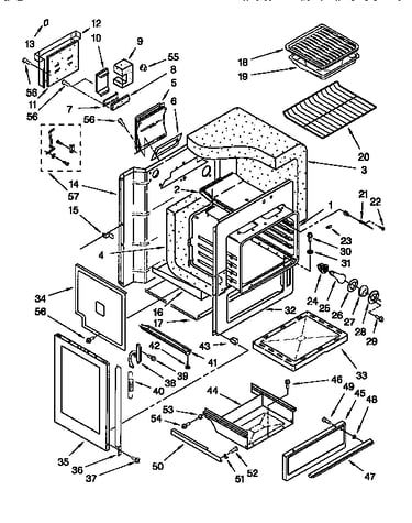 Oven and drawer