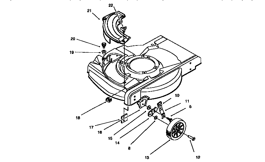 Mulch plate& wheel assembly