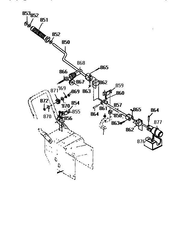 CHUTE CONTROL ROD ASSEMBLY
