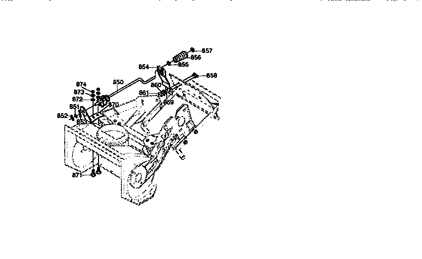 Chute control rod assembly